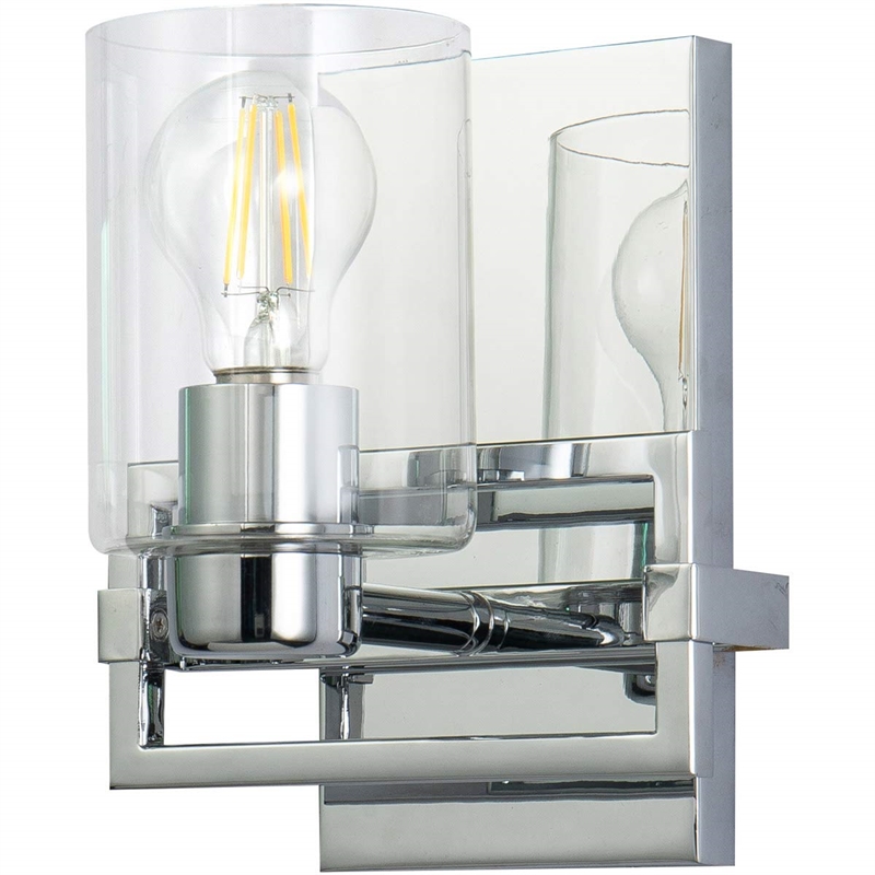 Lucas McKearn Estes 1-light Metal Bath Vanity Light in Polished Chrome