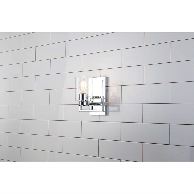 Lucas McKearn Estes 1-light Metal Bath Vanity Light in Polished Chrome