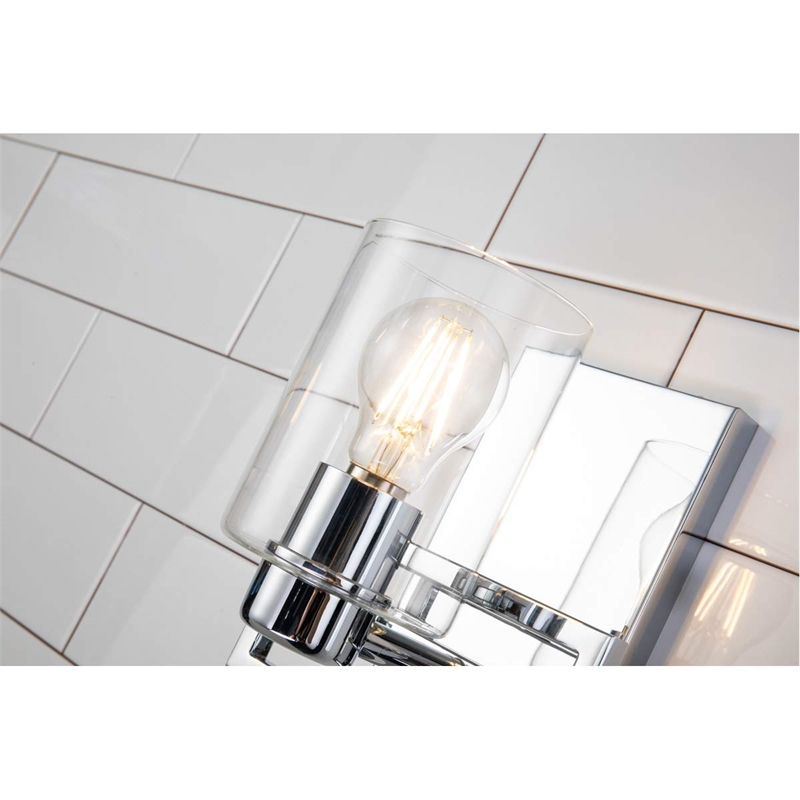 Lucas McKearn Estes 1-light Metal Bath Vanity Light in Polished Chrome