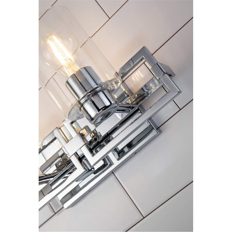 Lucas McKearn Estes 2-light Metal Bath Vanity Light in Polished Chrome