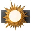 Lucas McKearn Soleil 1-light Metal Bath Vanity Light in Gold/Weathered Zinc