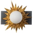 Lucas McKearn Soleil 1-light Metal Bath Vanity Light in Gold/Weathered Zinc