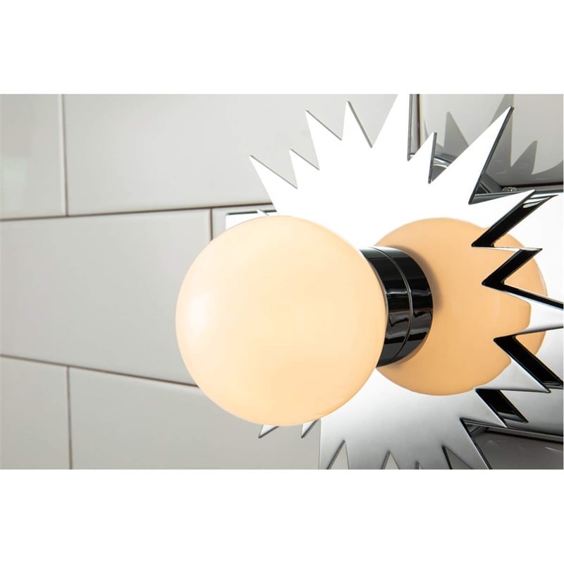 Lucas McKearn Soleil 1-light Metal Bath Vanity Light in Polished Chrome