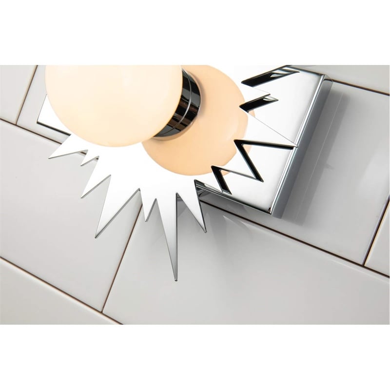 Lucas McKearn Soleil 1-light Metal Bath Vanity Light in Polished Chrome