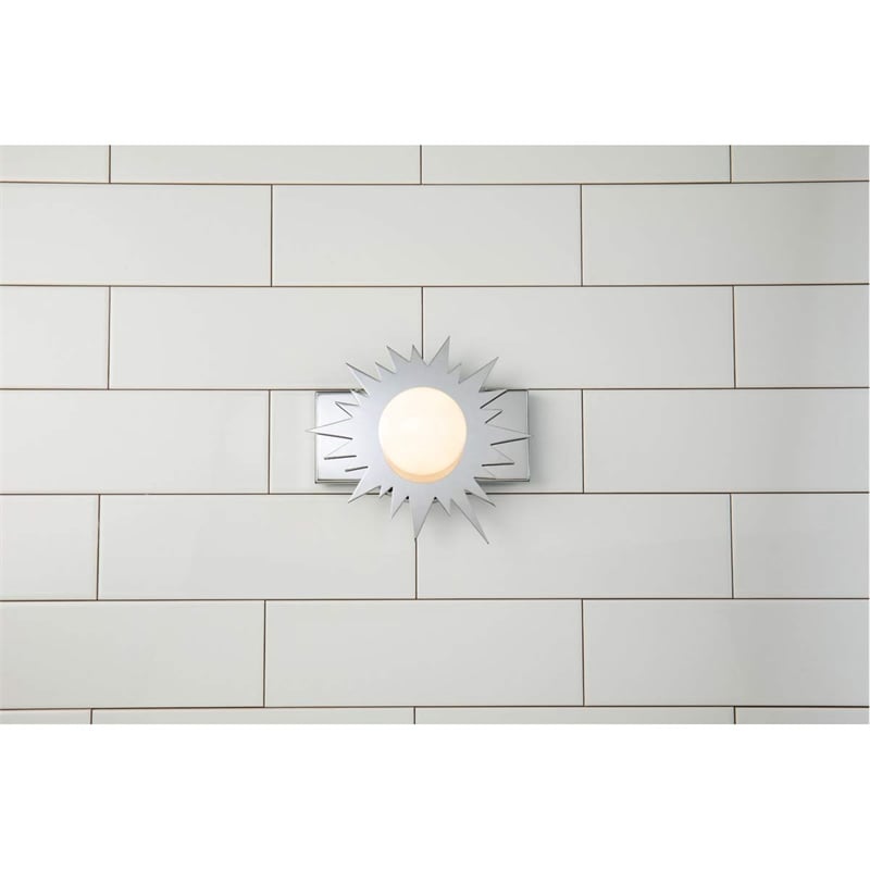 Lucas McKearn Soleil 1-light Metal Bath Vanity Light in Polished Chrome