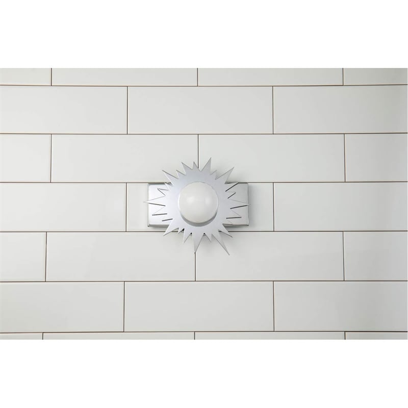 Lucas McKearn Soleil 1-light Metal Bath Vanity Light in Polished Chrome