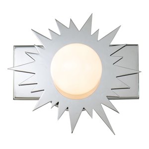 lucas mckearn soleil 1-light metal bath vanity light in polished chrome