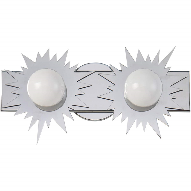 Lucas McKearn Soleil 2-light Metal Bath Vanity Light in Polished Chrome