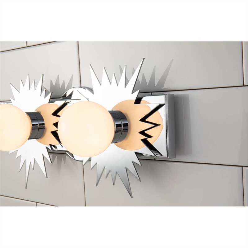 Lucas McKearn Soleil 2-light Metal Bath Vanity Light in Polished Chrome