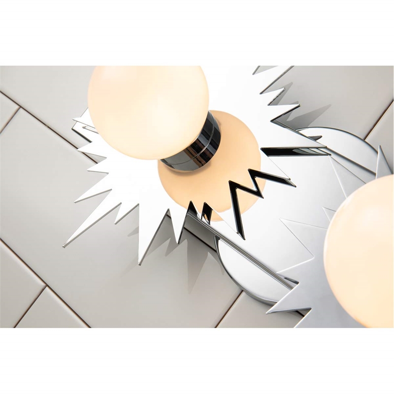 Lucas McKearn Soleil 2-light Metal Bath Vanity Light in Polished Chrome