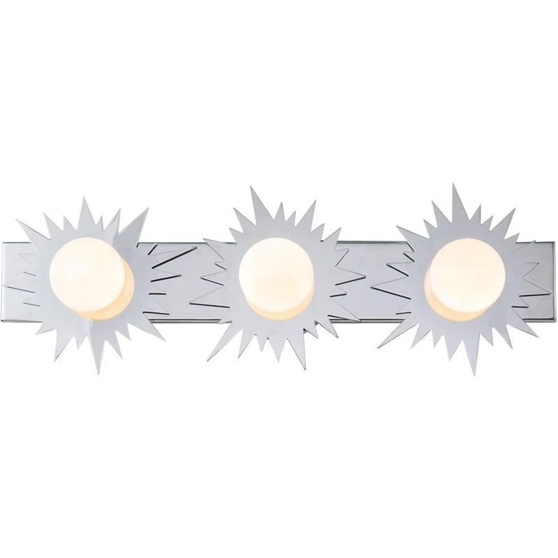 Lucas McKearn Soleil 3-light Metal Bath Vanity Light in Polished Chrome