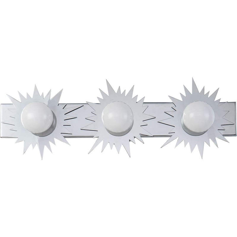Lucas McKearn Soleil 3-light Metal Bath Vanity Light in Polished Chrome