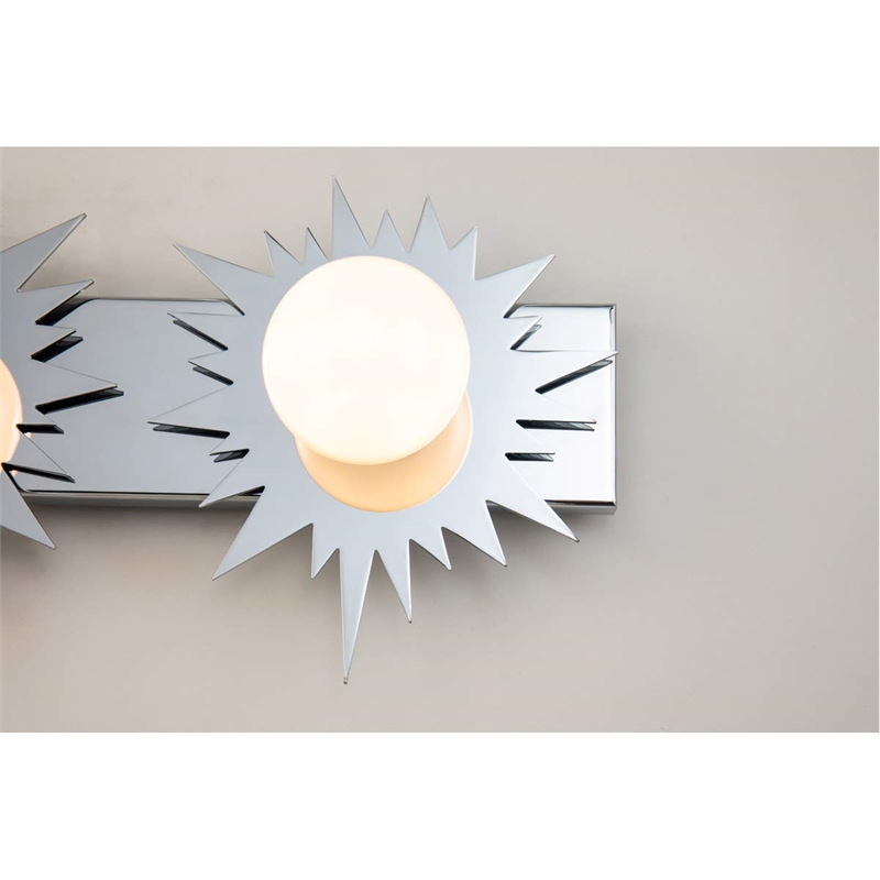 Lucas McKearn Soleil 3-light Metal Bath Vanity Light in Polished Chrome