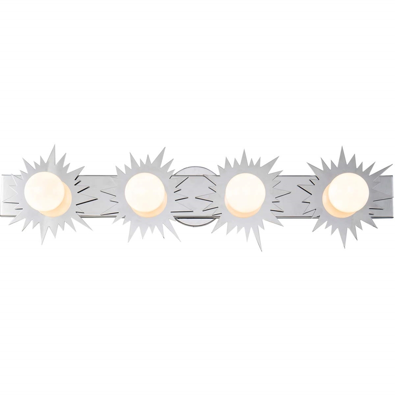 Lucas McKearn Soleil 4-light Metal Bath Vanity Light in Polished Chrome