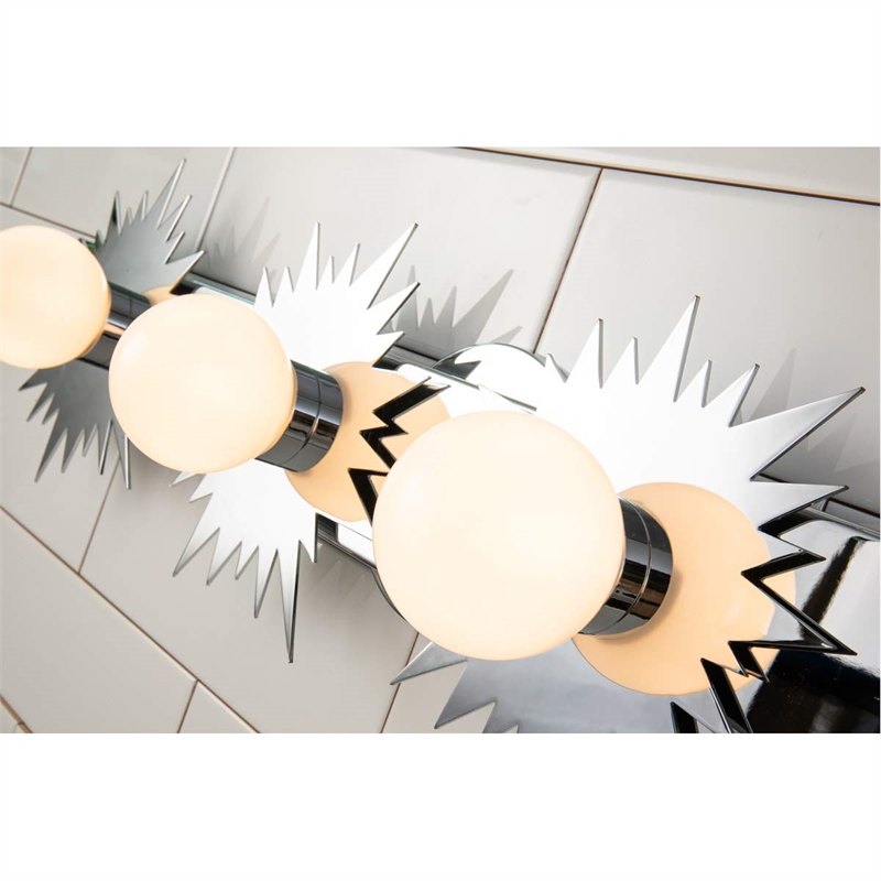 Lucas McKearn Soleil 4-light Metal Bath Vanity Light in Polished Chrome