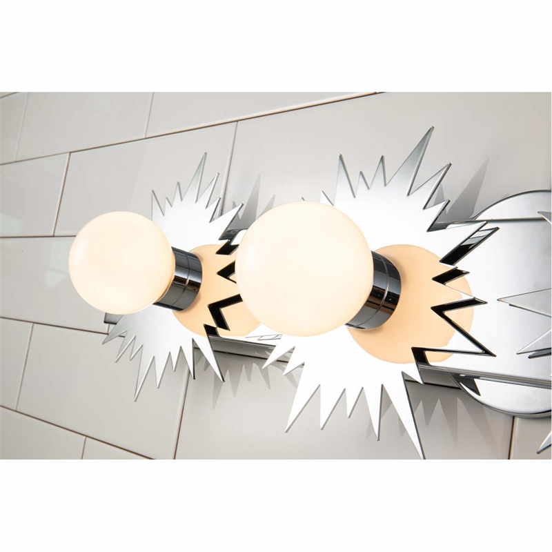 Lucas McKearn Soleil 4-light Metal Bath Vanity Light in Polished Chrome