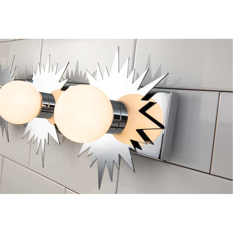 Lucas McKearn Soleil 4-light Metal Bath Vanity Light in Polished Chrome