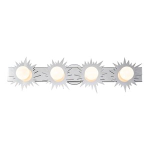 lucas mckearn soleil 4-light metal bath vanity light in polished chrome