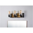 Lucas McKearn Bocage 3-light Metal Bath Vanity Light in Matte Black/Gold
