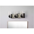 Lucas McKearn Bocage 3-light Metal Bath Vanity Light in Matte Black/Silver