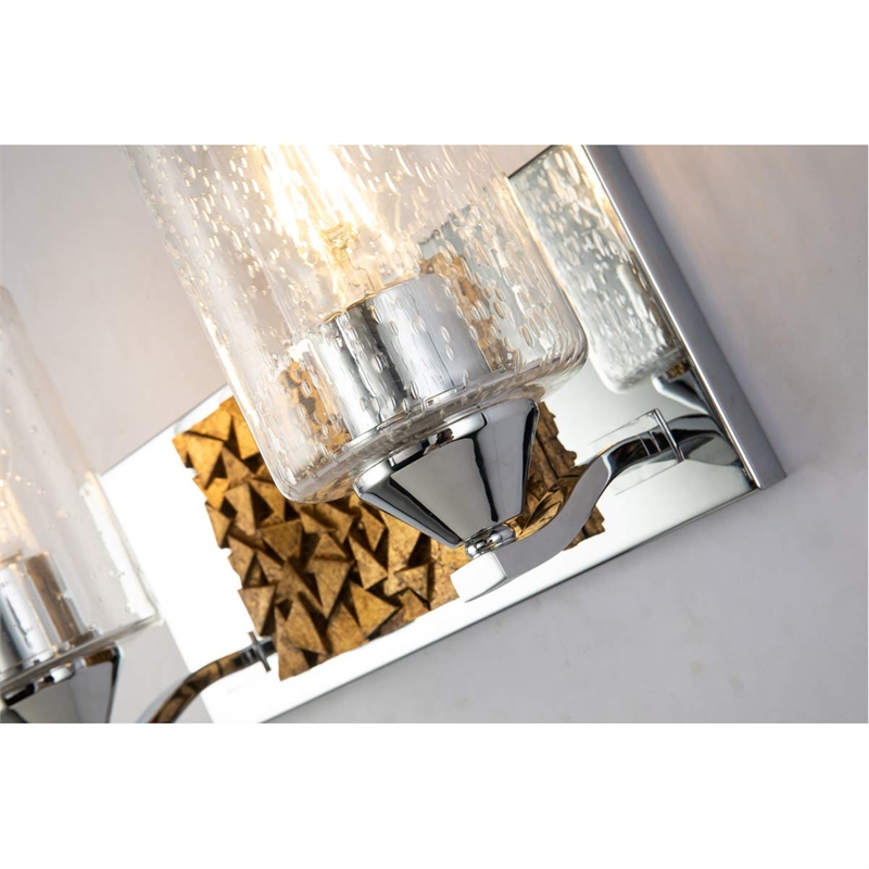 Lucas McKearn Bocage 2-light Metal Bath Vanity Light in Polished Chrome/Gold