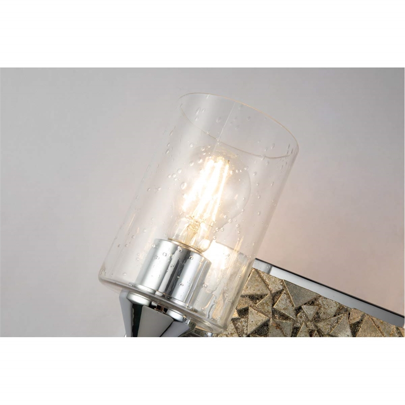 Lucas McKearn Bocage 2-light Metal Bath Vanity Light in Polished Chrome/Silver