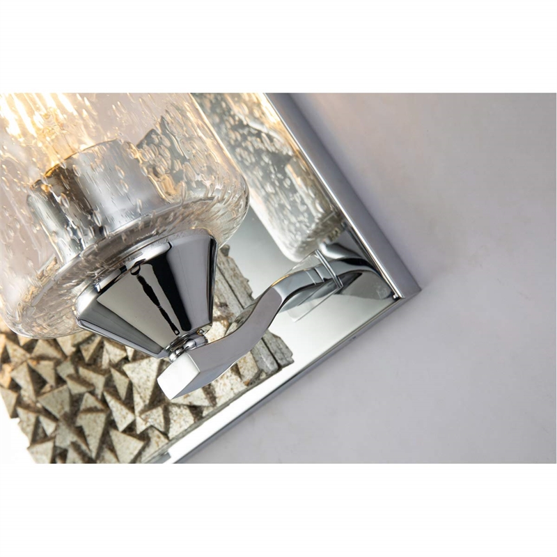 Lucas McKearn Bocage 2-light Metal Bath Vanity Light in Polished Chrome/Silver