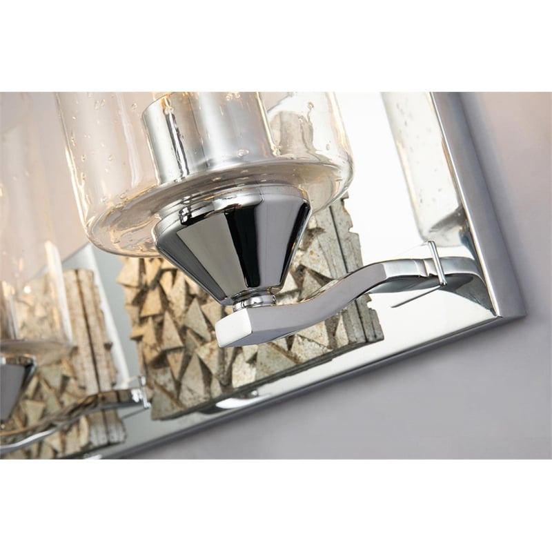 Lucas McKearn Bocage 3-light Metal Bath Vanity Light in Polished Chrome/Silver