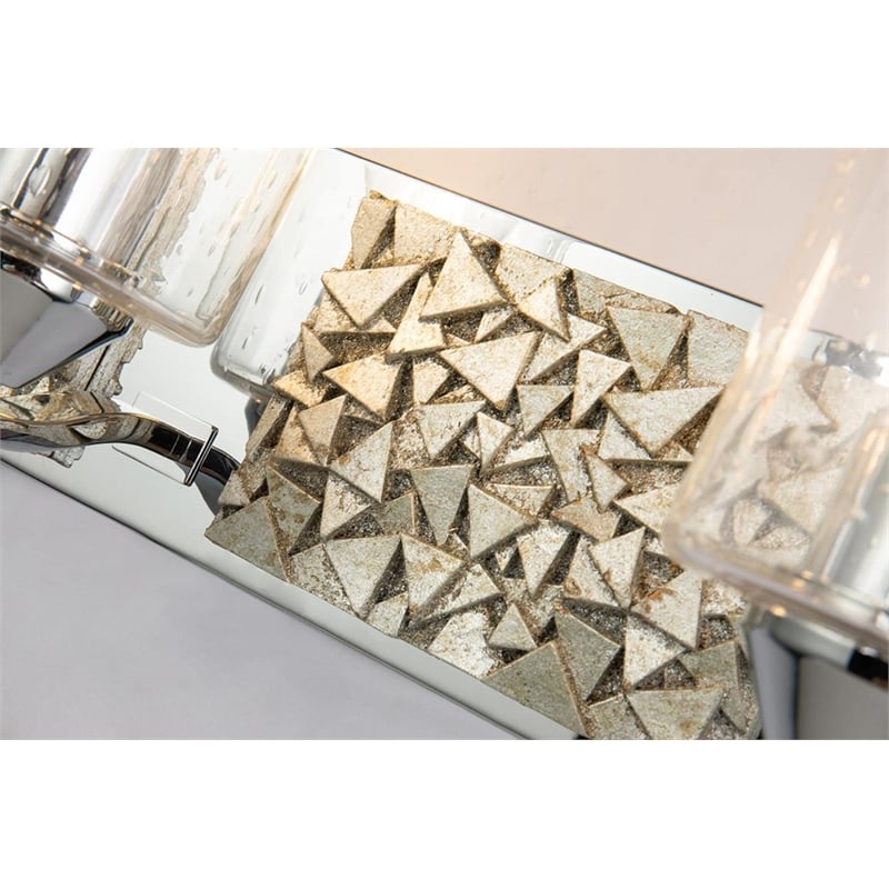 Lucas McKearn Bocage 3-light Metal Bath Vanity Light in Polished Chrome/Silver