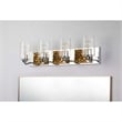 Lucas McKearn Bocage 4-light Metal Bath Vanity Light in Polished Chrome/Gold