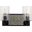 Lucas McKearn Arcadia 2-light Metal Bath Vanity Light in Matte Black/Silver