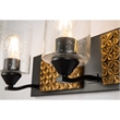 Lucas McKearn Arcadia 3-light Metal Bath Vanity Light in Matte Black/Gold