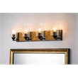 Lucas McKearn Arcadia 4-light Metal Bath Vanity Light in Matte Black/Gold