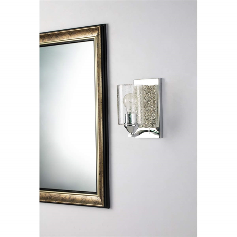 Lucas McKearn Arcadia 1-light Metal Bath Vanity Light in Polished Chrome/Silver
