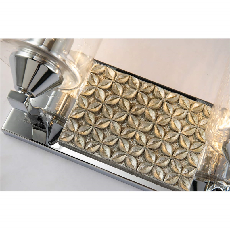 Lucas McKearn Arcadia 2-light Metal Bath Vanity Light in Polished Chrome/Silver