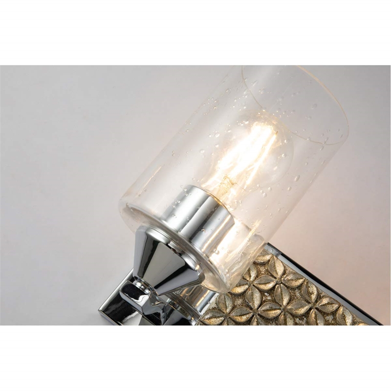 Lucas McKearn Arcadia 2-light Metal Bath Vanity Light in Polished Chrome/Silver