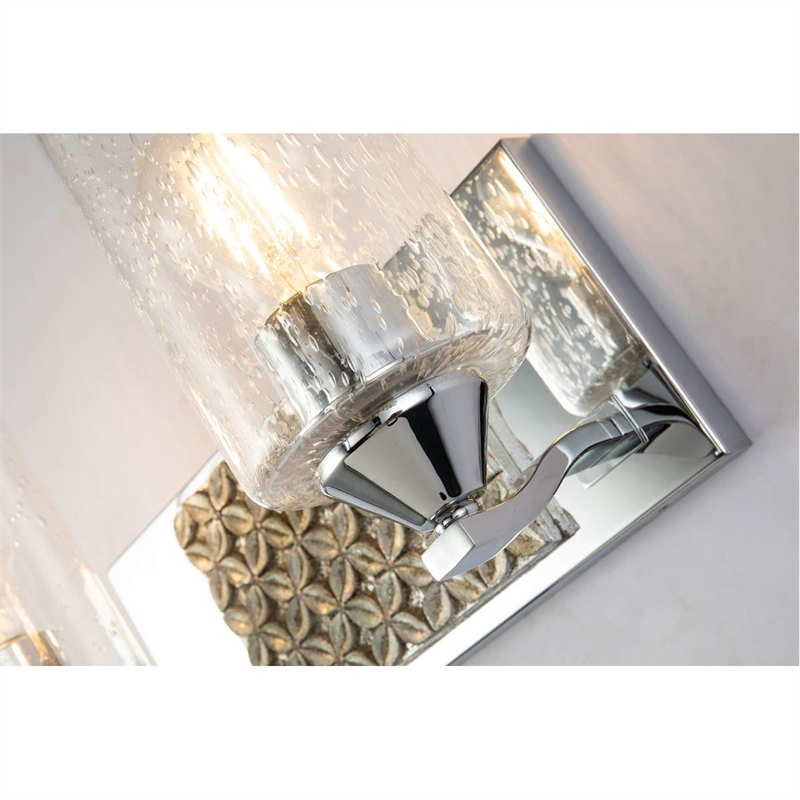 Lucas McKearn Arcadia 2-light Metal Bath Vanity Light in Polished Chrome/Silver