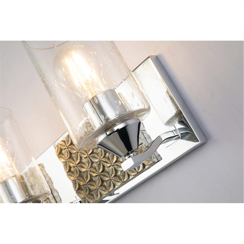 Lucas McKearn Arcadia 4-light Metal Bath Vanity Light in Polished Chrome/Silver