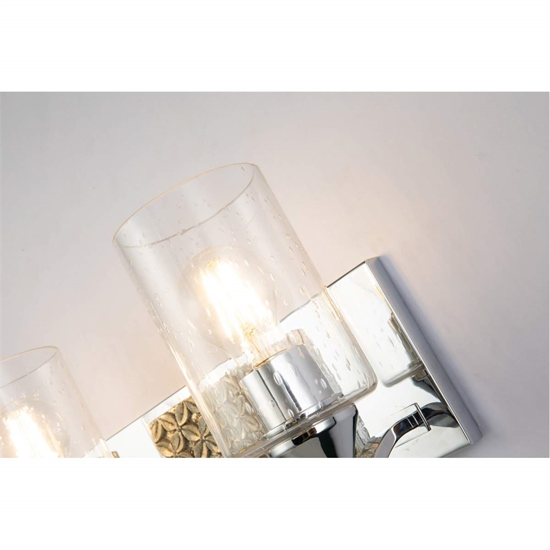 Lucas McKearn Arcadia 4-light Metal Bath Vanity Light in Polished Chrome/Silver