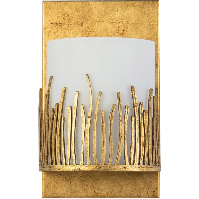 Lucas McKearn Sawgrass 1-light Metal Bath Vanity Light in Gold Leaf