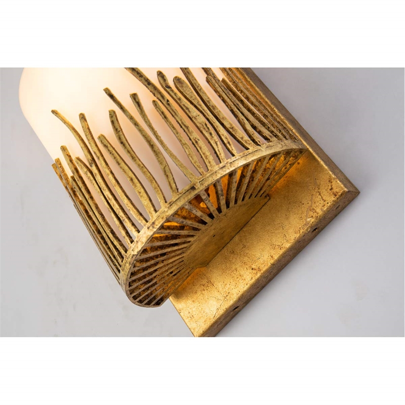 Lucas McKearn Sawgrass 1-light Metal Bath Vanity Light in Gold Leaf