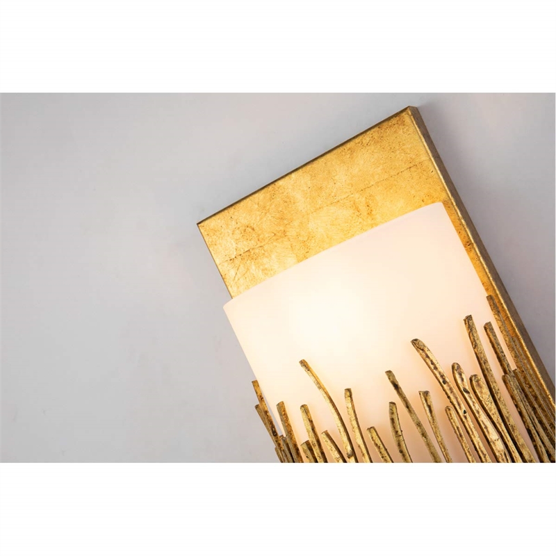 Lucas McKearn Sawgrass 1-light Metal Bath Vanity Light in Gold Leaf