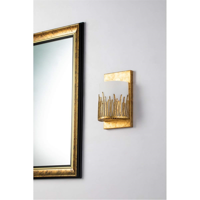Lucas McKearn Sawgrass 1-light Metal Bath Vanity Light in Gold Leaf