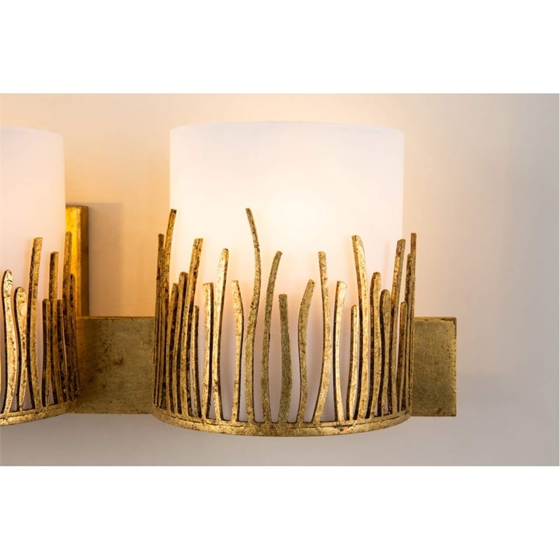 Lucas McKearn Sawgrass 3-light Metal Bath Vanity Light in Gold Leaf