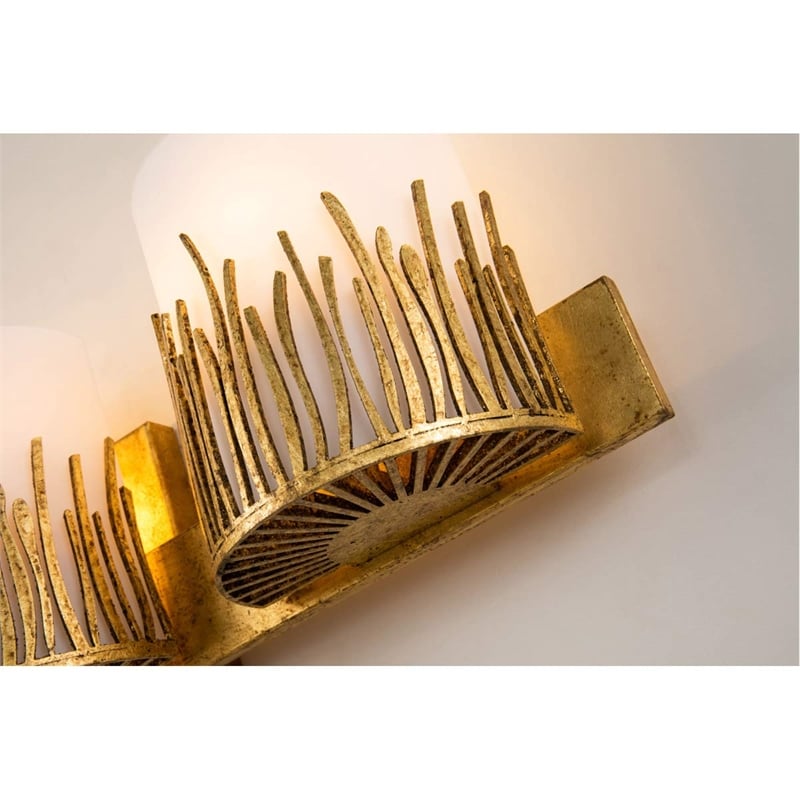 Lucas McKearn Sawgrass 3-light Metal Bath Vanity Light in Gold Leaf