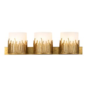 lucas mckearn sawgrass 3-light metal bath vanity light in gold leaf