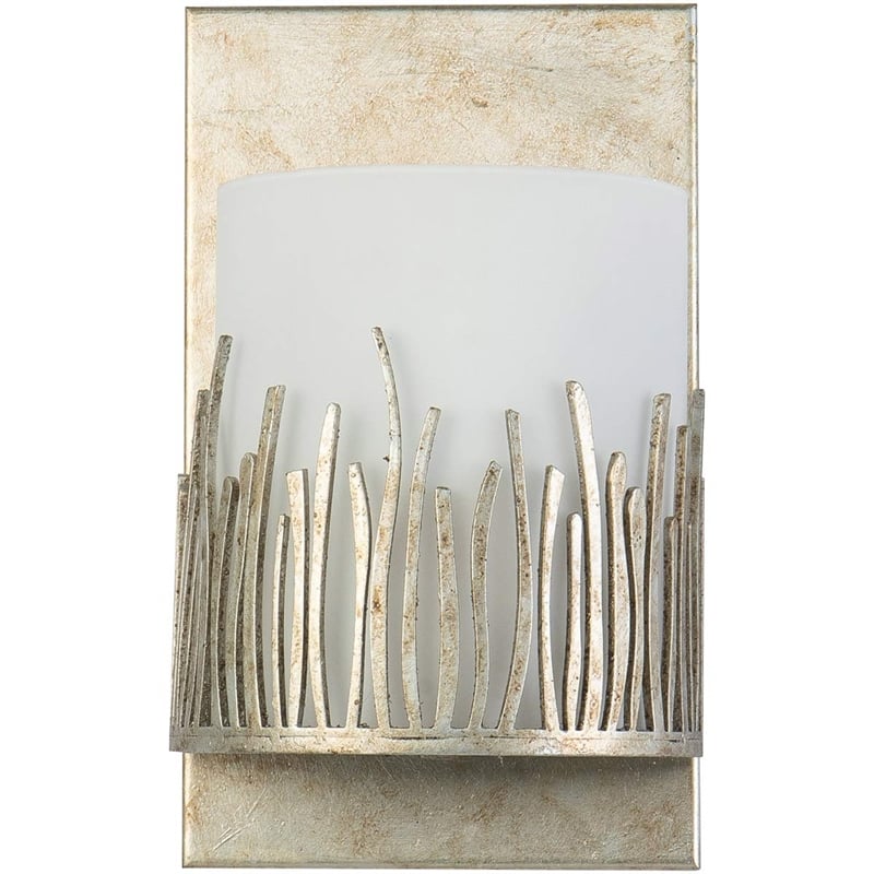 Lucas McKearn Sawgrass 1-light Metal Bath Vanity Light in Silver Leaf