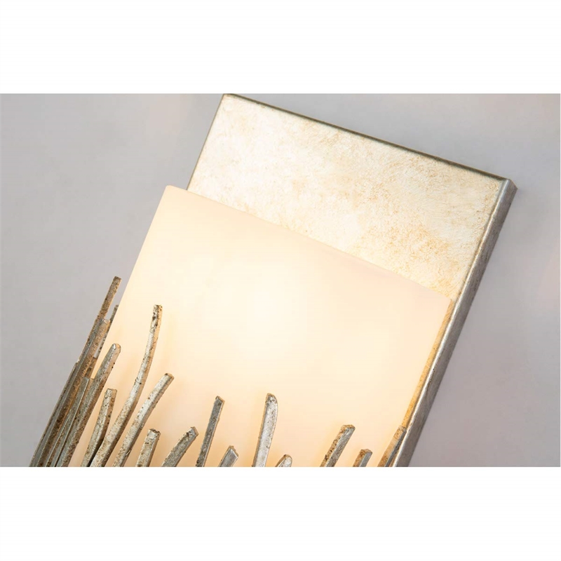 Lucas McKearn Sawgrass 1-light Metal Bath Vanity Light in Silver Leaf