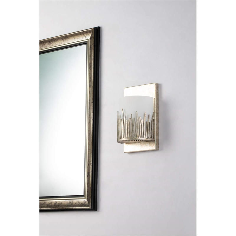 Lucas McKearn Sawgrass 1-light Metal Bath Vanity Light in Silver Leaf