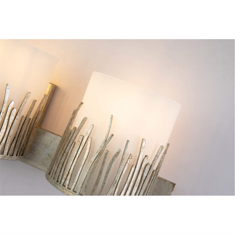 Lucas McKearn Sawgrass 3-light Metal Bath Vanity Light in Silver Leaf